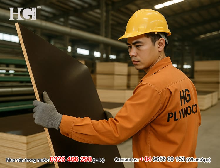 ván ép phủ phim hg plywood
