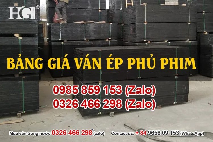 bảng giá ván ép phủ phim phú thọ