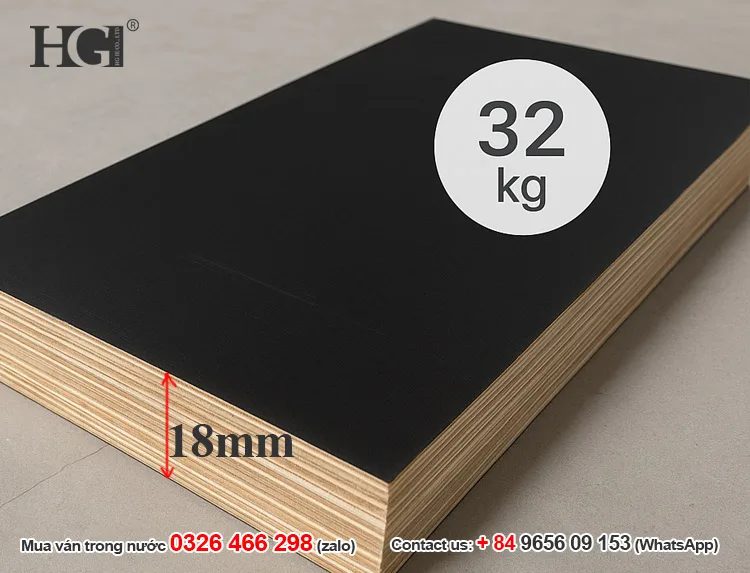 ván phủ phim 18mm