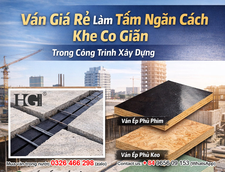 ván ép làm khe co giãn