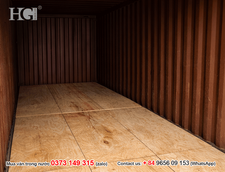 ván ép làm sàn container