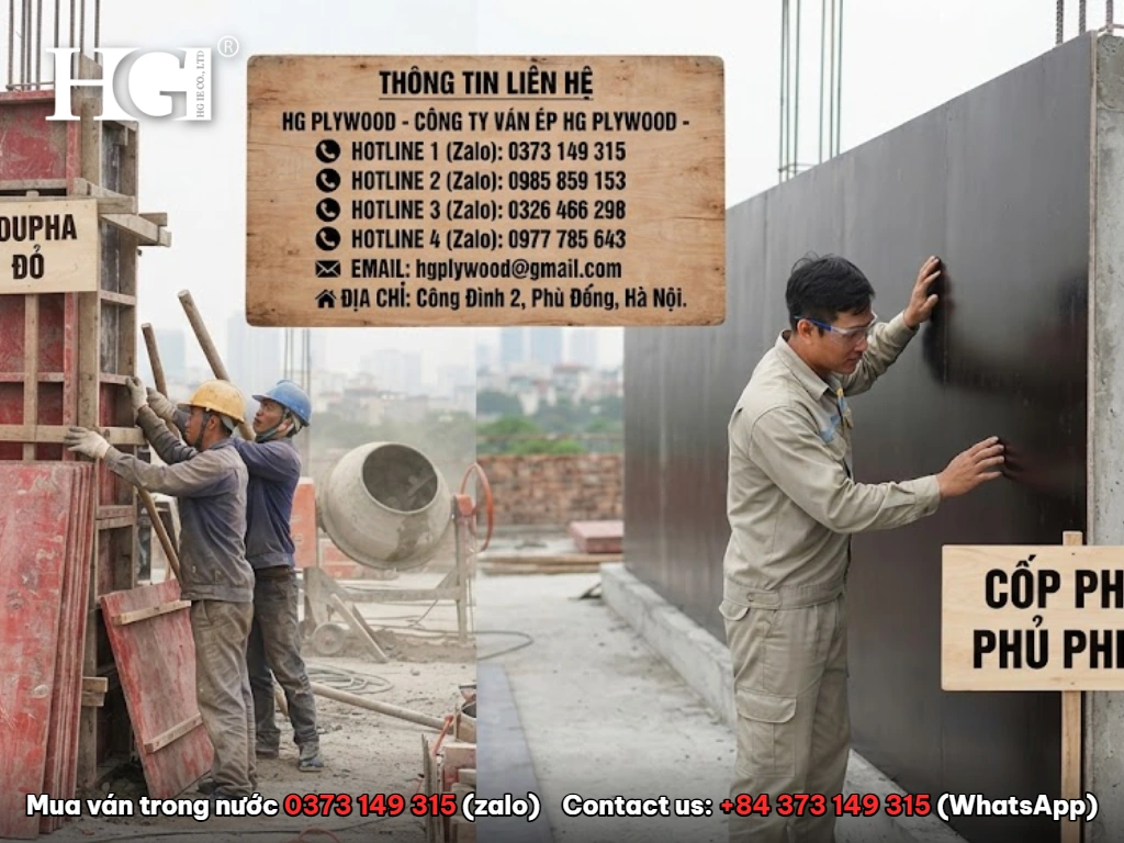 Ván phủ phim và ván ép coppha đỏ